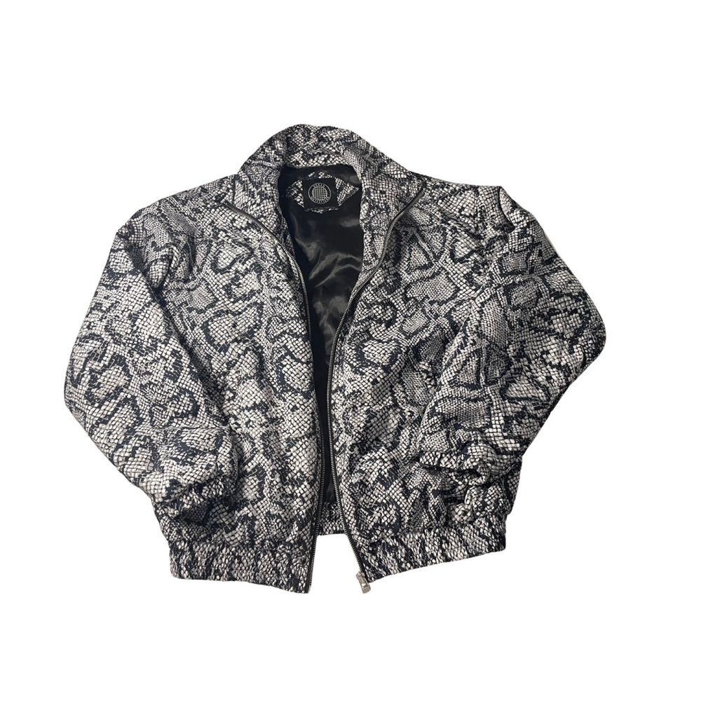 Urban Outfitters Snake Skin Zip-Up Jacket